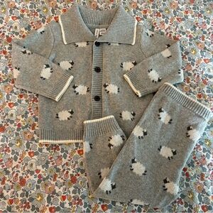 Janie and Jack sheep sweater set